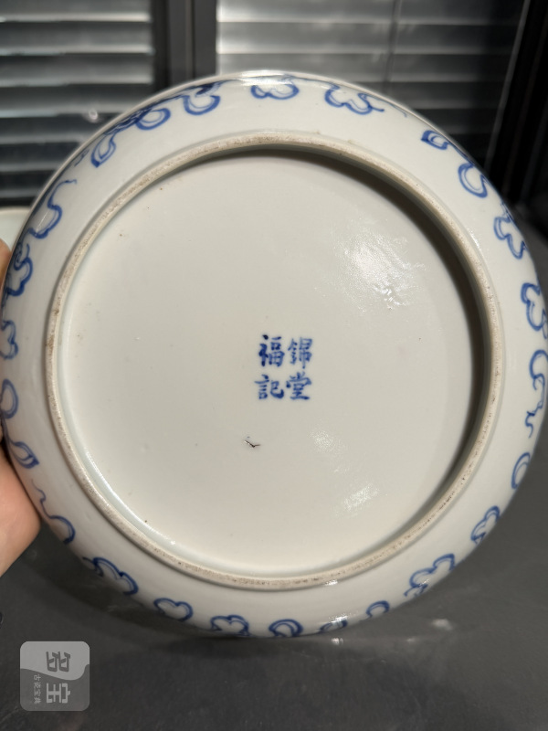 清晚期青花狮子滚绣球大盖碗 - 图8